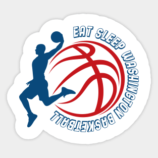 Eat Sleep Washington Basketball Sticker